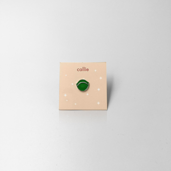 Enamel Pin- Callie Logo in Green 
